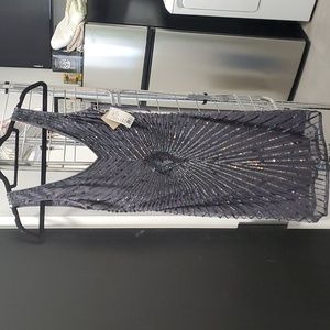 AIDAN Pewter sequin dress. size 4